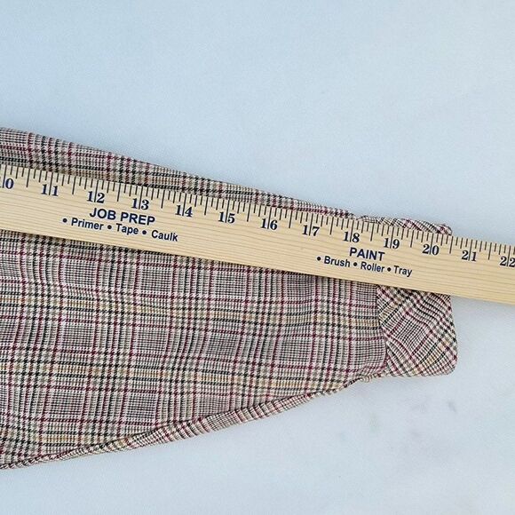Vintage Willowbend Womens L Plaid Beige Barn Red Mustard Button Up Flannel Shirt - Picture 11 of 12